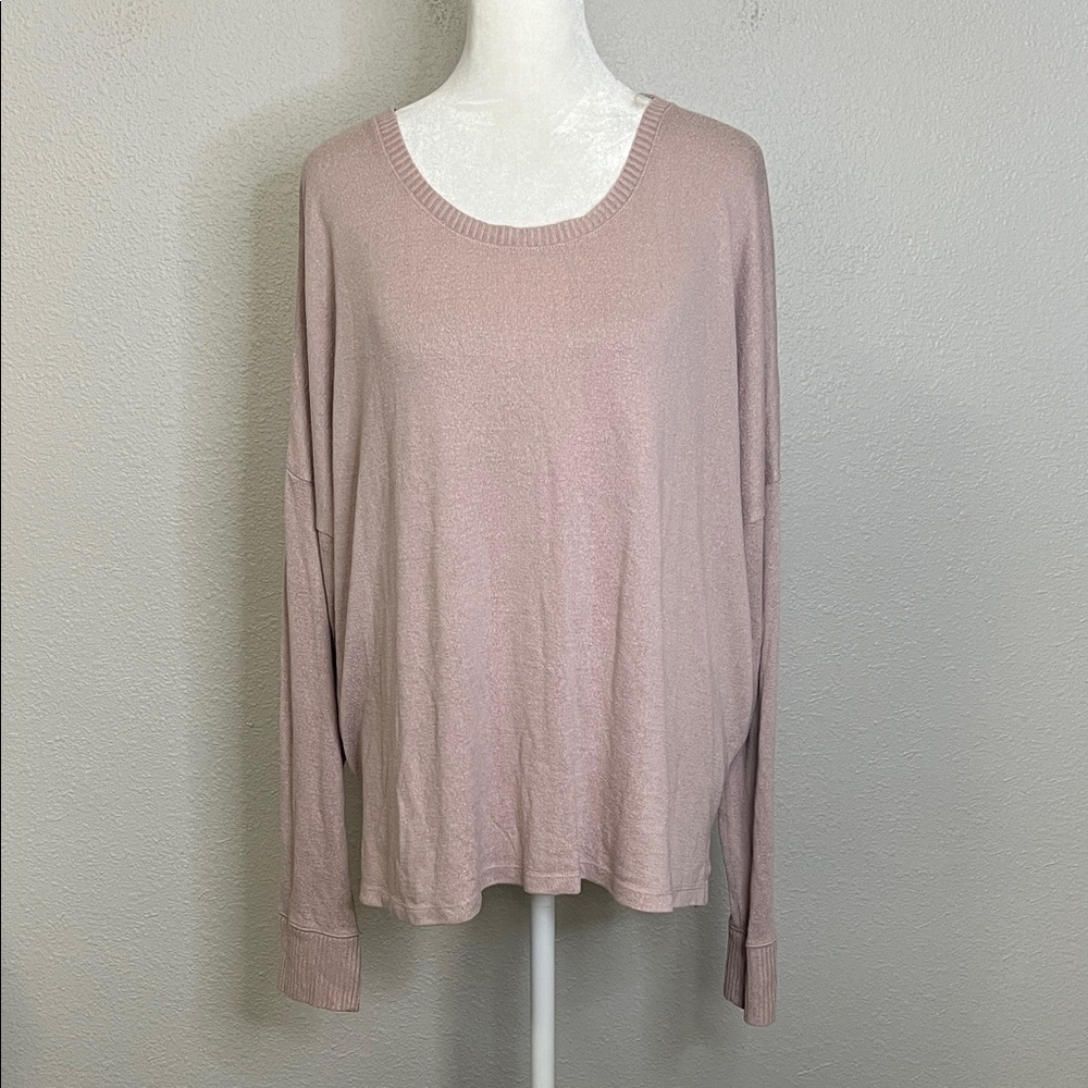 Abercrombie Scoopneck Long Sleeve TShirt Pink Size XL